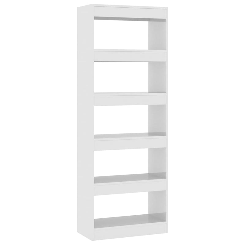 Boekenkast/kamerscherm 60x30x166 cm spaanplaat hoogglans wit MeubelReus