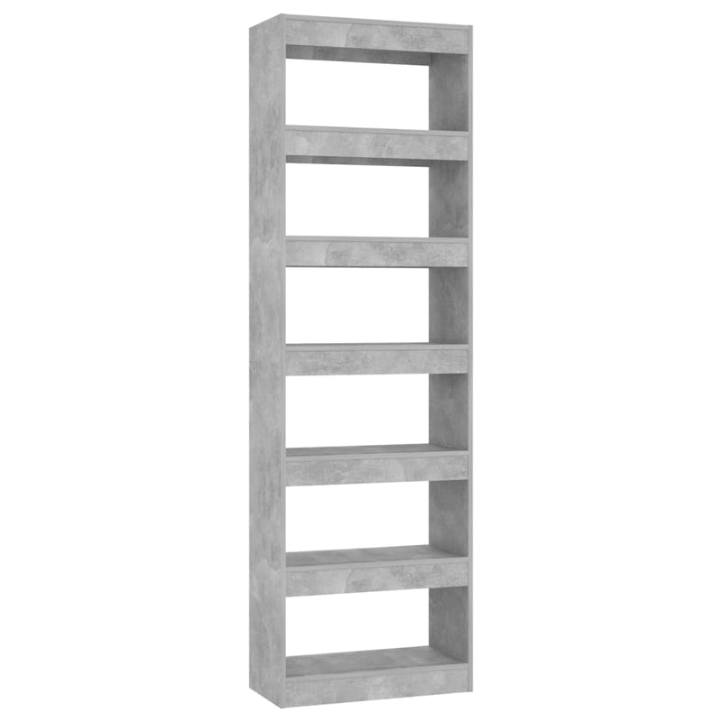 Boekenkast/kamerscherm 60x30x198 cm betongrijs MeubelReus