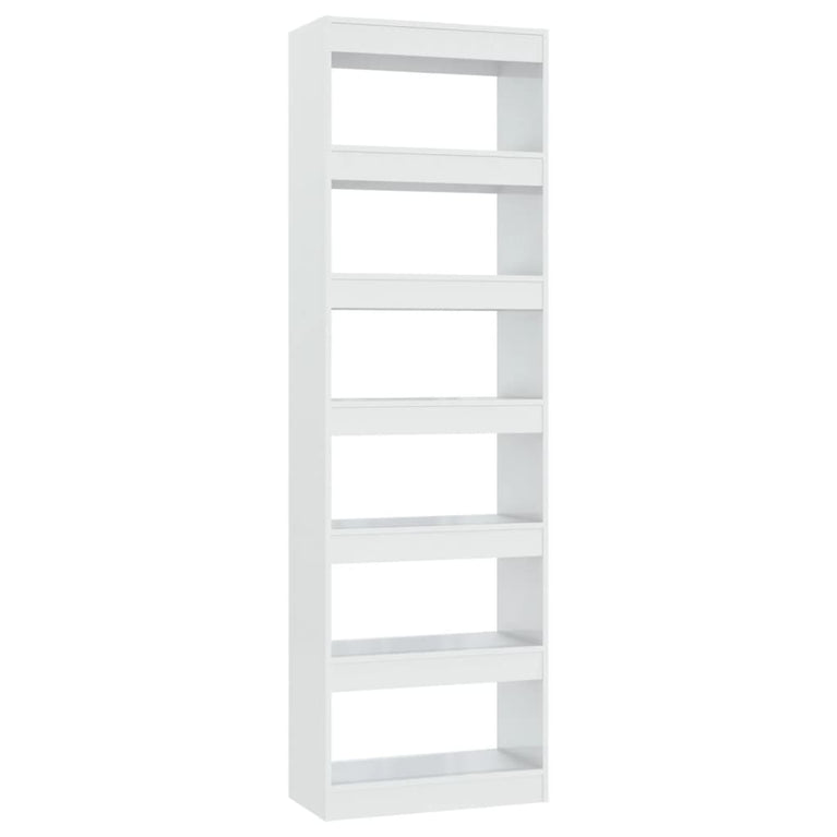 Boekenkast/kamerscherm 60x30x198 cm hoogglans wit MeubelReus