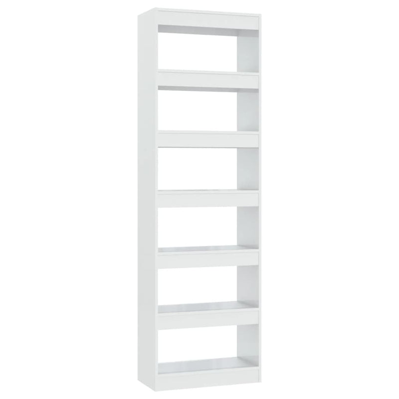 Boekenkast/kamerscherm 60x30x198 cm hoogglans wit MeubelReus