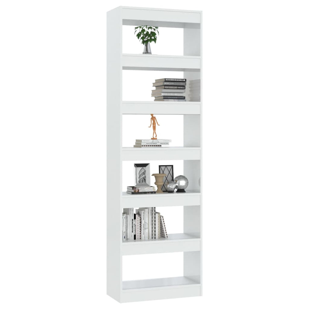 Boekenkast/kamerscherm 60x30x198 cm hoogglans wit MeubelReus