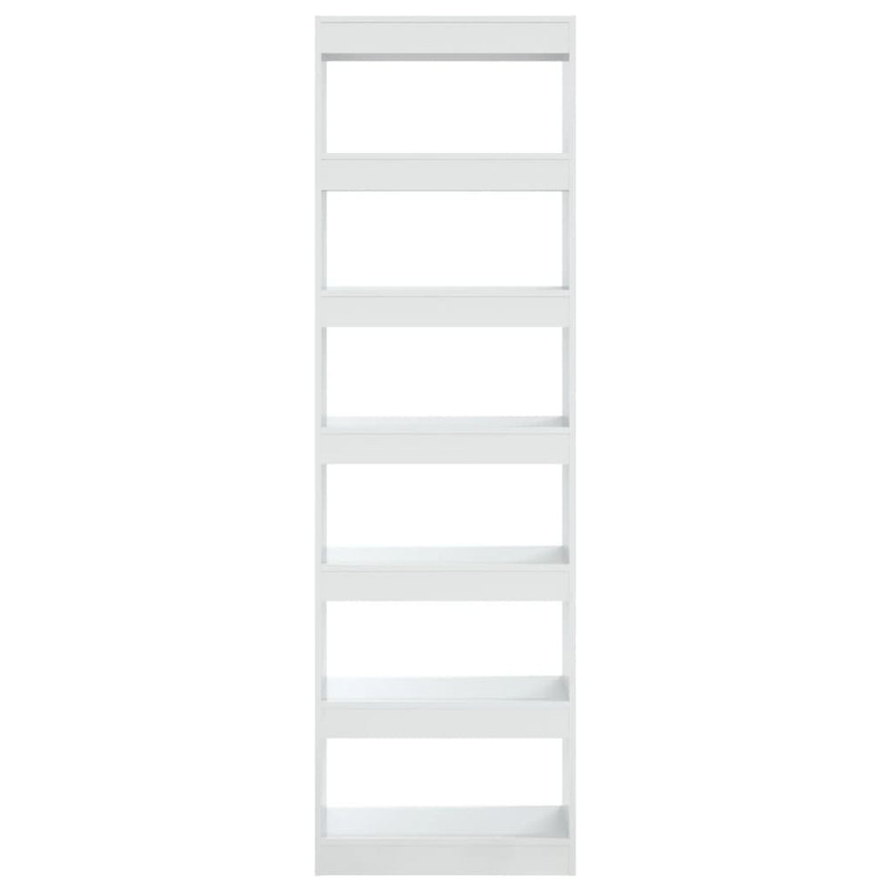Boekenkast/kamerscherm 60x30x198 cm hoogglans wit MeubelReus