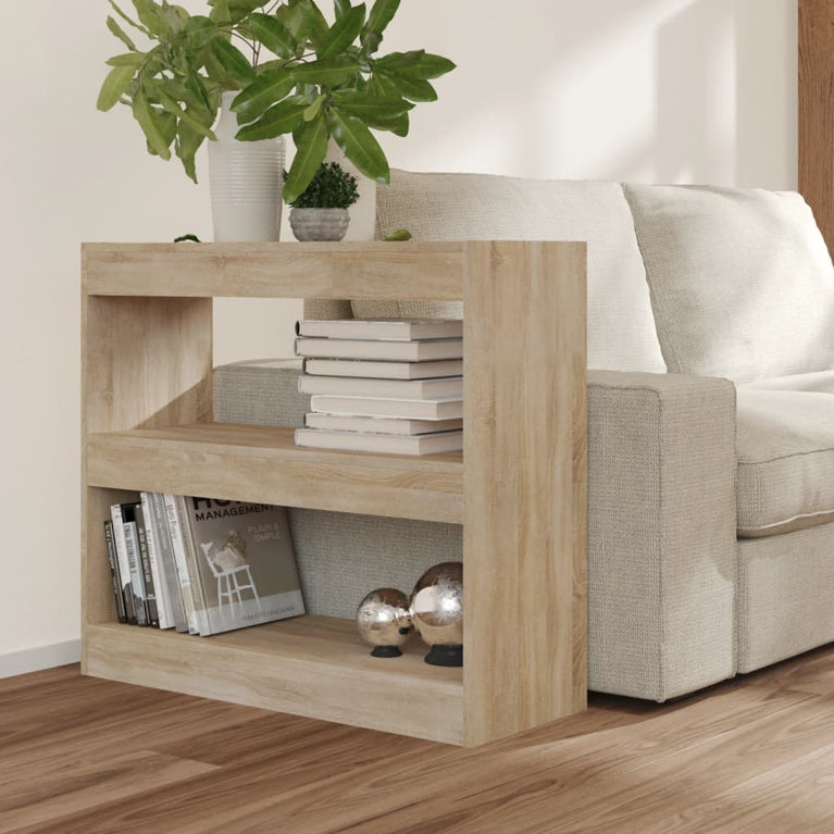 Boekenkast/kamerscherm 80x30x72 cm sonoma eikenkleurig MeubelReus