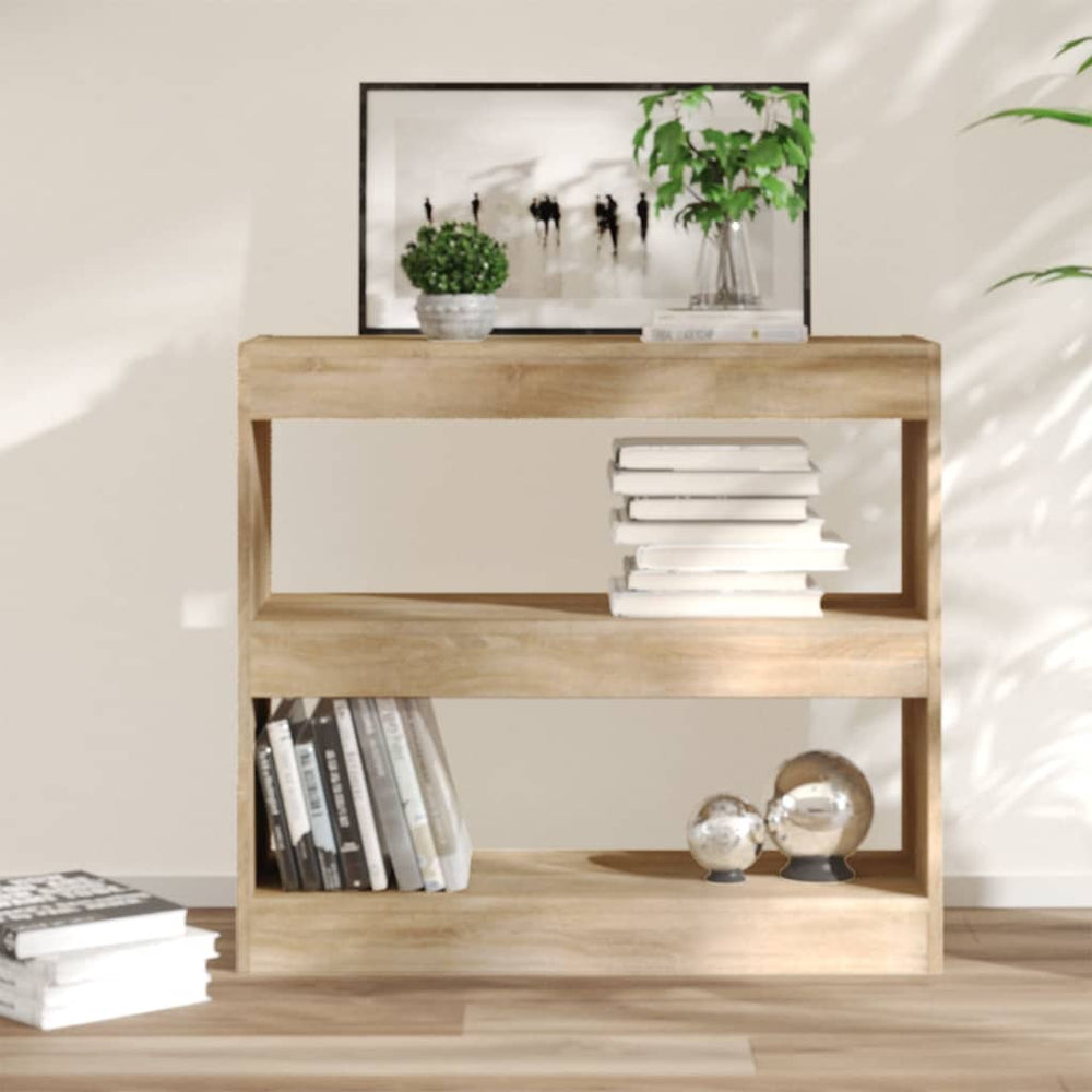 Boekenkast/kamerscherm 80x30x72 cm sonoma eikenkleurig MeubelReus