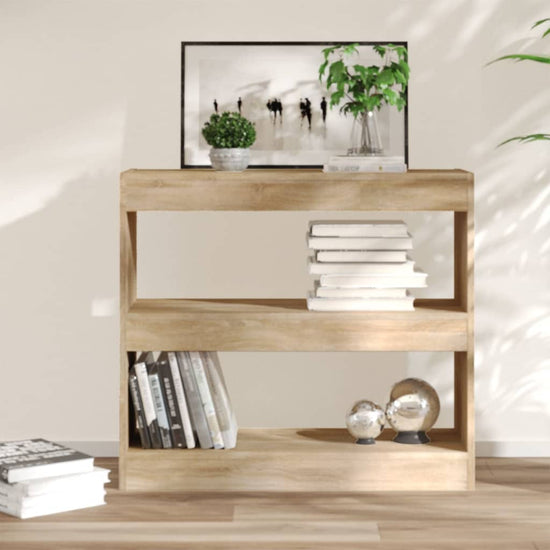 Boekenkast/kamerscherm 80x30x72 cm sonoma eikenkleurig MeubelReus