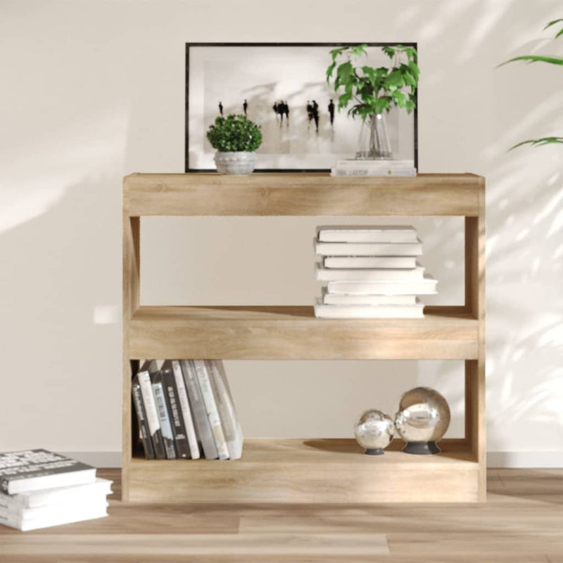 Boekenkast/kamerscherm 80x30x72 cm sonoma eikenkleurig MeubelReus
