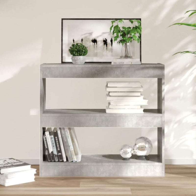 Boekenkast/kamerscherm 80x30x72 cm betongrijs MeubelReus
