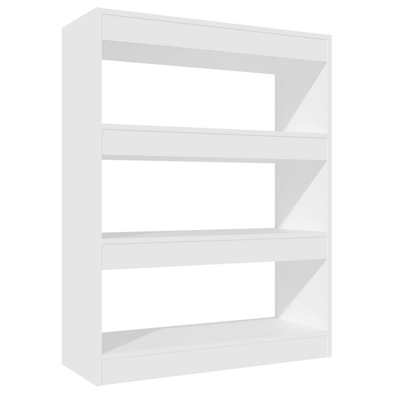 Boekenkast/kamerscherm 80x30x103 cm bewerkt hout wit MeubelReus
