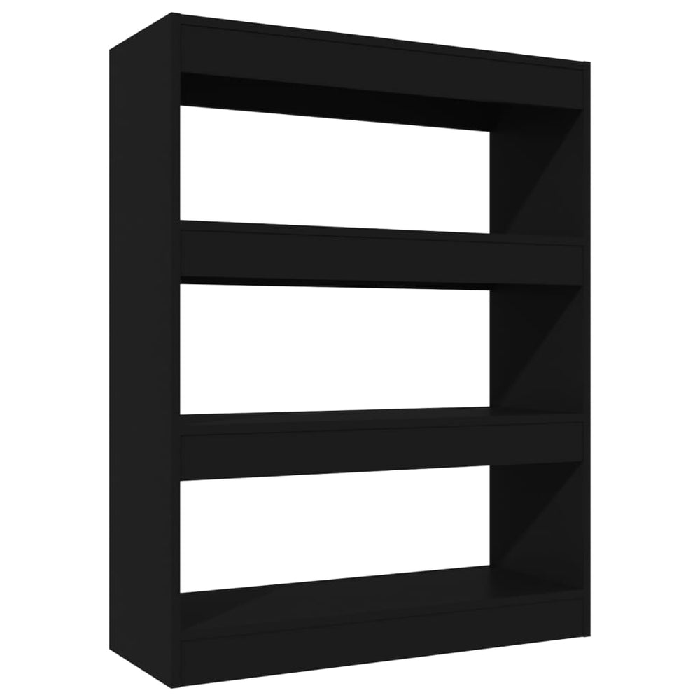 Boekenkast/kamerscherm 80x30x103 cm bewerkt hout zwart MeubelReus