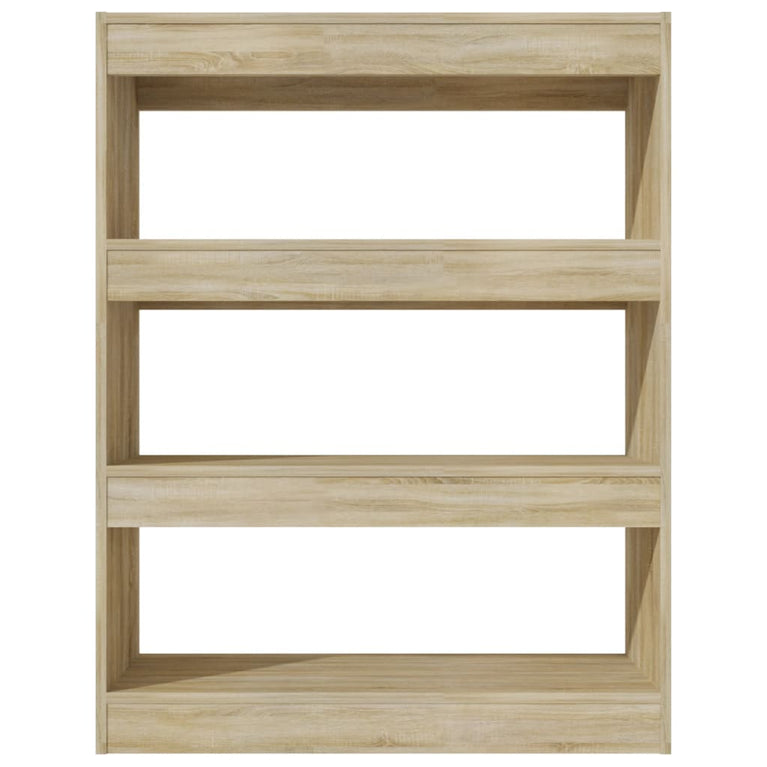 Boekenkast/kamerscherm 80x30x103 cm bewerkt hout sonoma eiken
