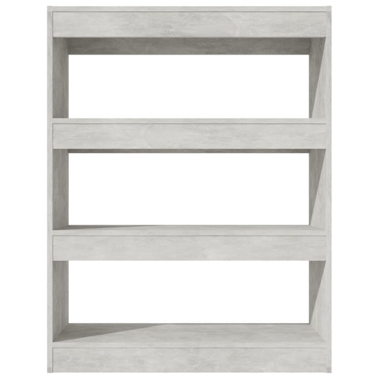 Boekenkast/kamerscherm 80x30x103 cm bewerkt hout betongrijs MeubelReus