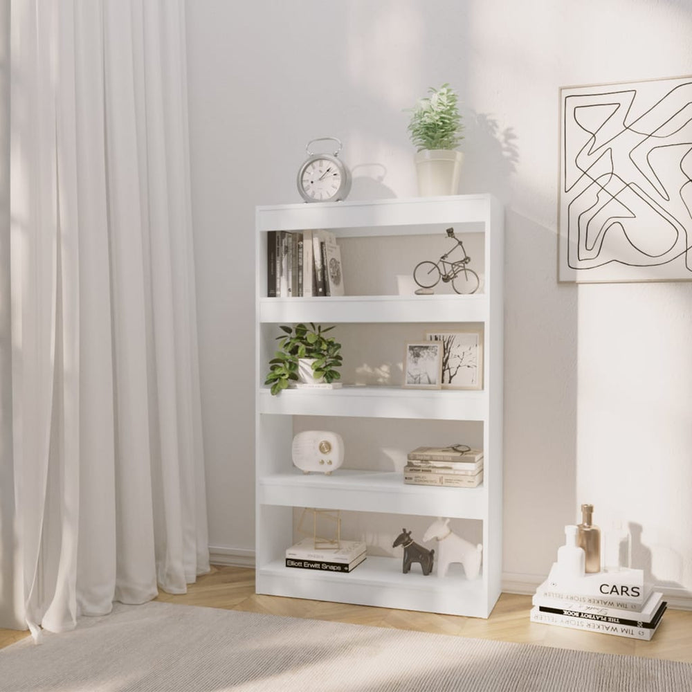 Boekenkast/kamerscherm 80x30x135 cm spaanplaat wit MeubelReus