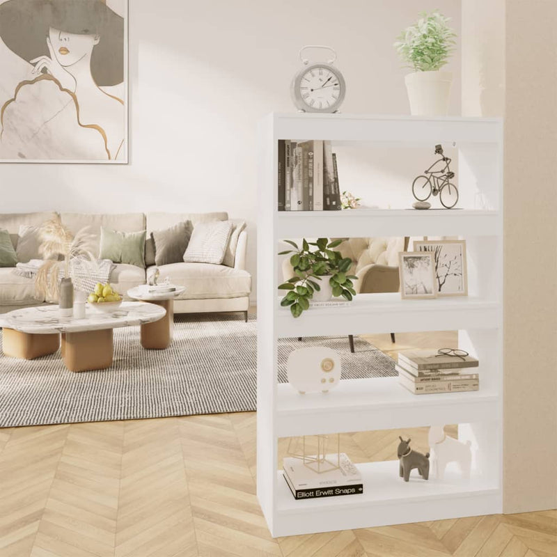 Boekenkast/kamerscherm 80x30x135 cm spaanplaat wit MeubelReus