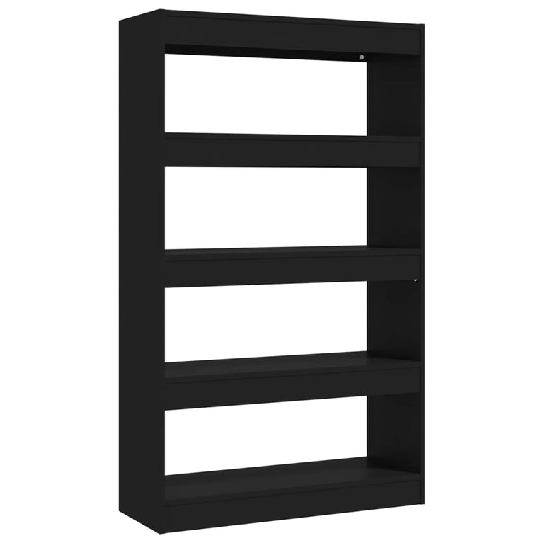 Boekenkast/kamerscherm 80x30x135 cm spaanplaat zwart MeubelReus