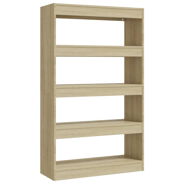 Boekenkast/kamerscherm 80x30x135 cm spaanplaat sonoma eiken MeubelReus