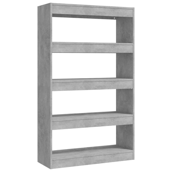 Boekenkast/kamerscherm 80x30x135 cm spaanplaat betongrijs MeubelReus