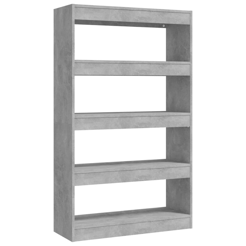 Boekenkast/kamerscherm 80x30x135 cm spaanplaat betongrijs MeubelReus