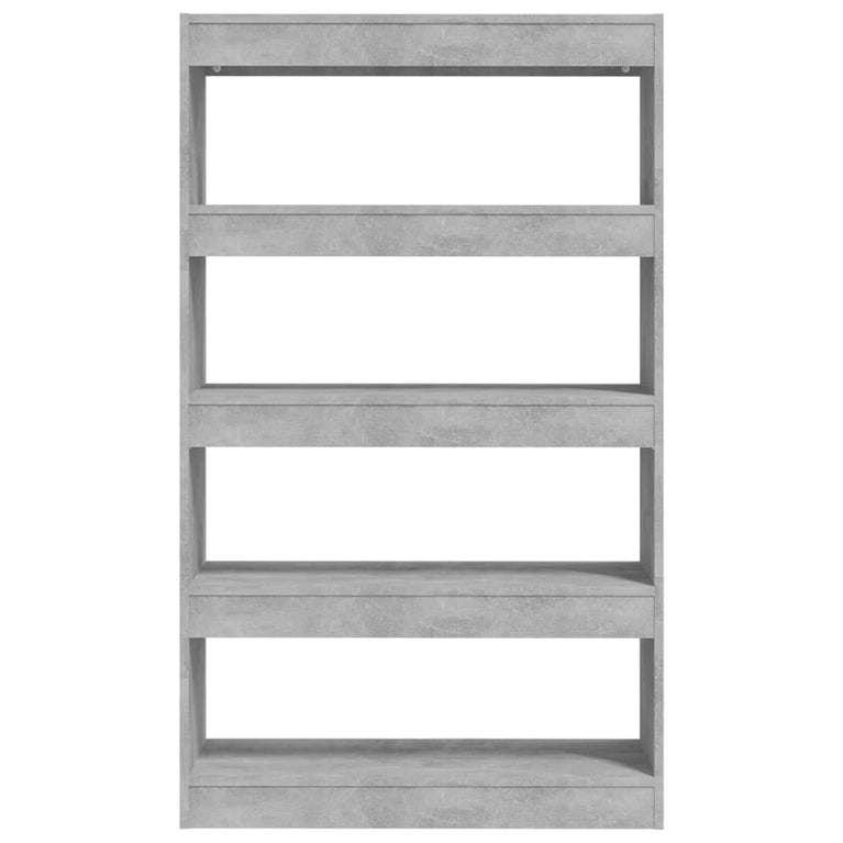Boekenkast/kamerscherm 80x30x135 cm spaanplaat betongrijs MeubelReus