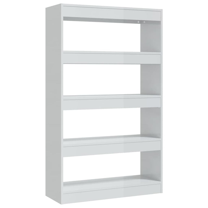 Boekenkast/kamerscherm 80x30x135 cm spaanplaat hoogglans wit MeubelReus