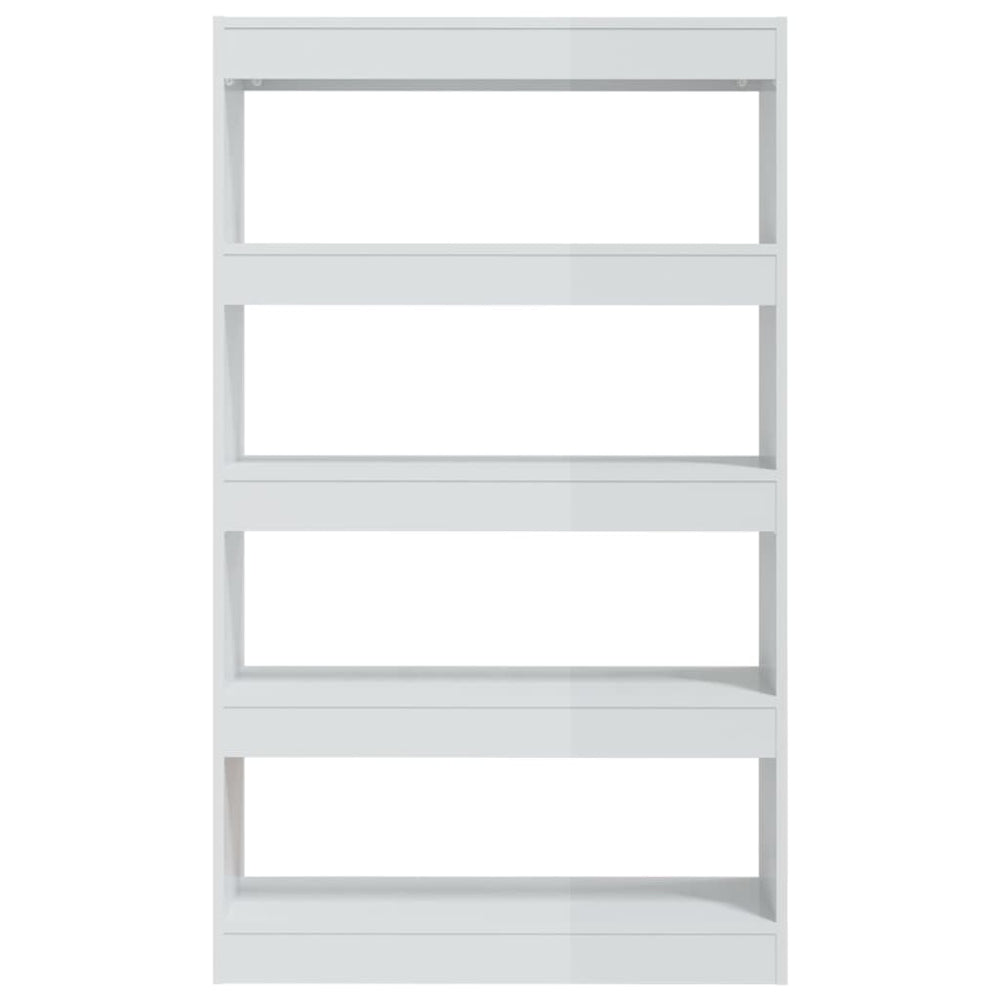 Boekenkast/kamerscherm 80x30x135 cm spaanplaat hoogglans wit MeubelReus