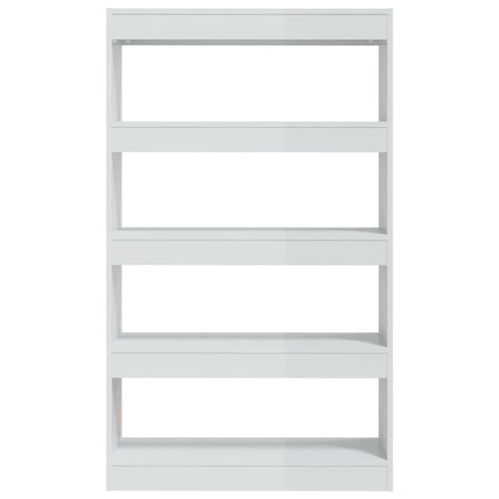 Boekenkast/kamerscherm 80x30x135 cm spaanplaat hoogglans wit MeubelReus