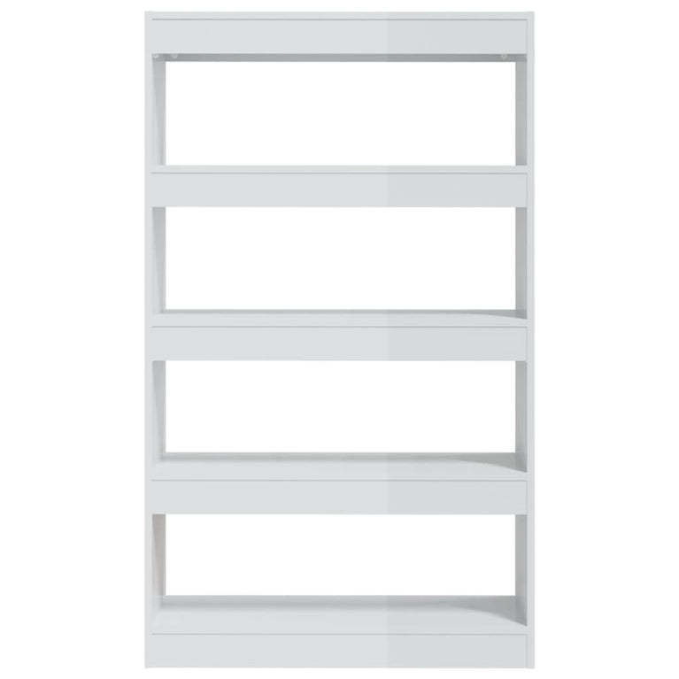 Boekenkast/kamerscherm 80x30x135 cm spaanplaat hoogglans wit MeubelReus
