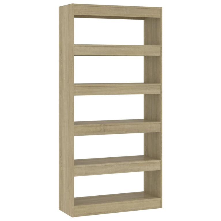 Boekenkast/kamerscherm 80x30x166 cm spaanplaat sonoma eiken MeubelReus