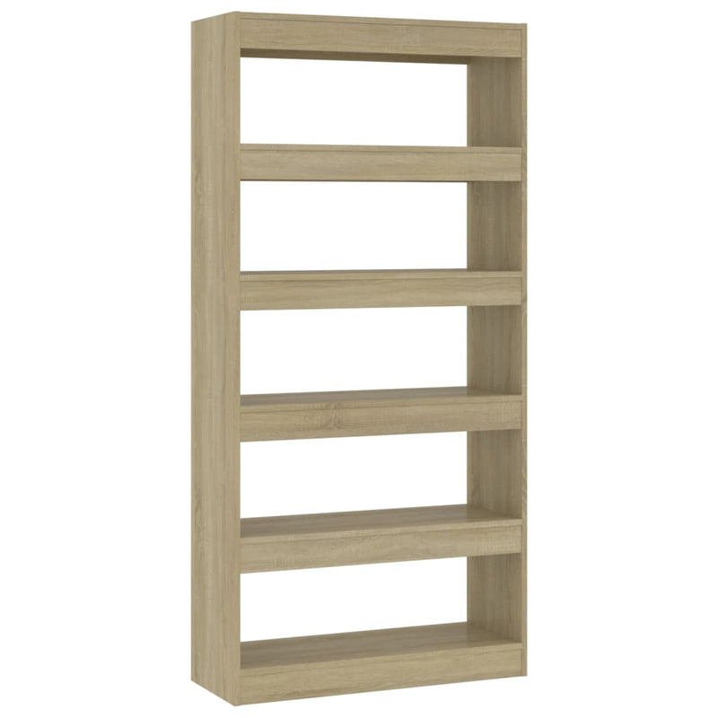 Boekenkast/kamerscherm 80x30x166 cm spaanplaat sonoma eiken MeubelReus