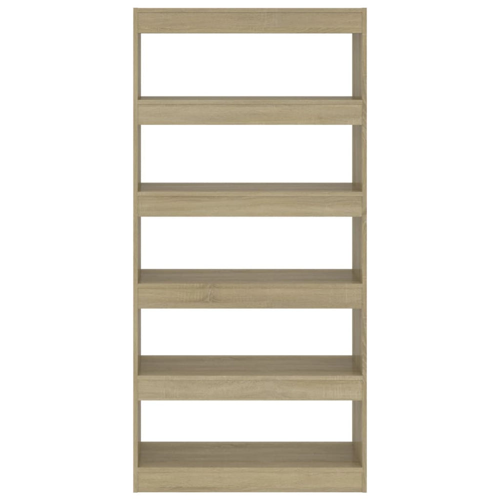 Boekenkast/kamerscherm 80x30x166 cm spaanplaat sonoma eiken MeubelReus