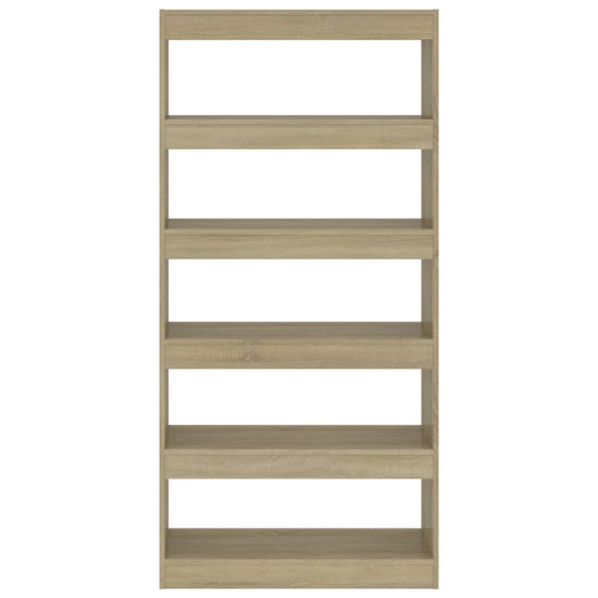 Boekenkast/kamerscherm 80x30x166 cm spaanplaat sonoma eiken MeubelReus