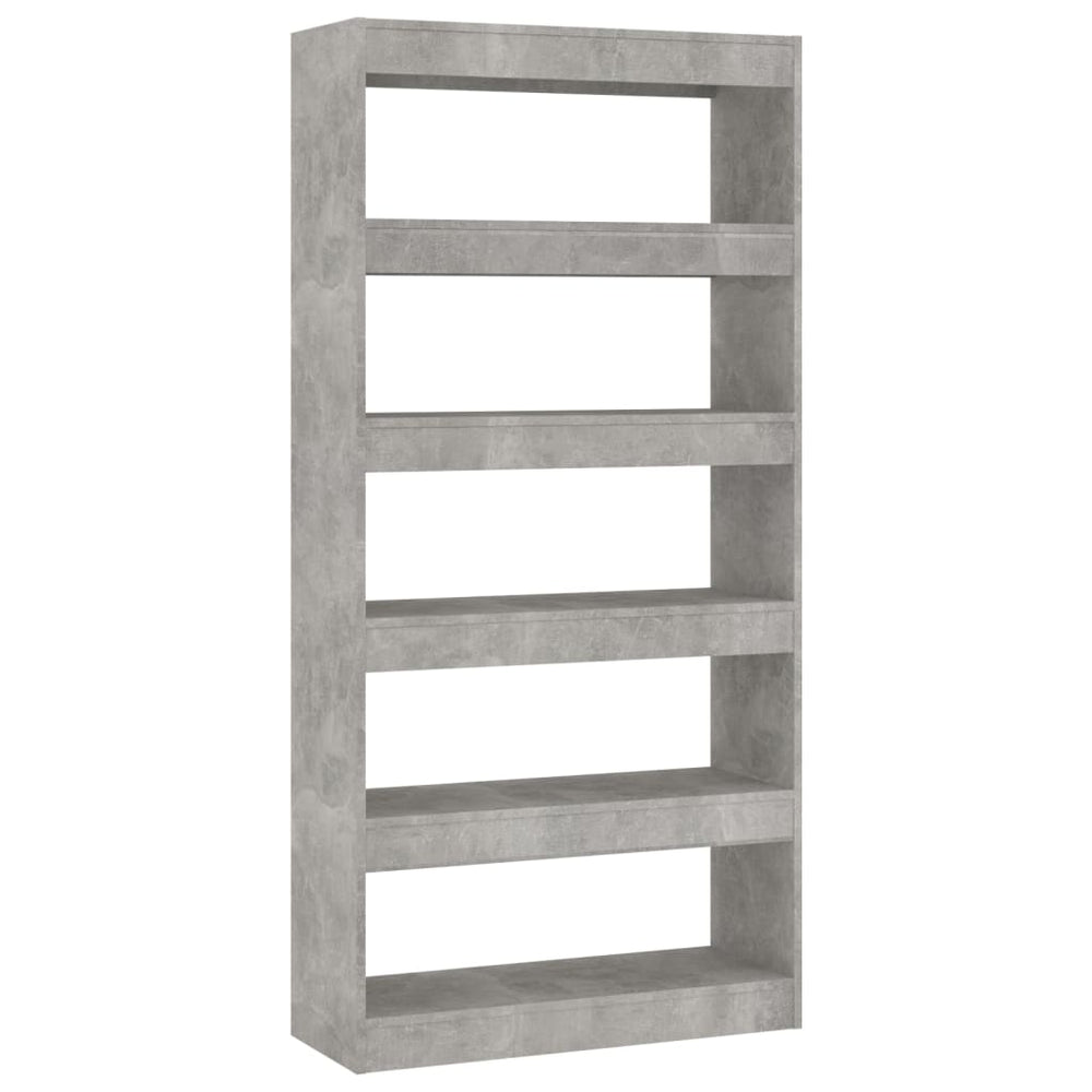 Boekenkast/kamerscherm 80x30x166 cm spaanplaat betongrijs MeubelReus