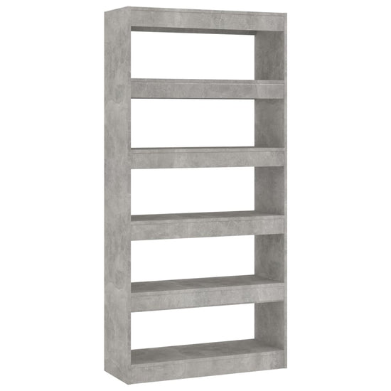 Boekenkast/kamerscherm 80x30x166 cm spaanplaat betongrijs MeubelReus