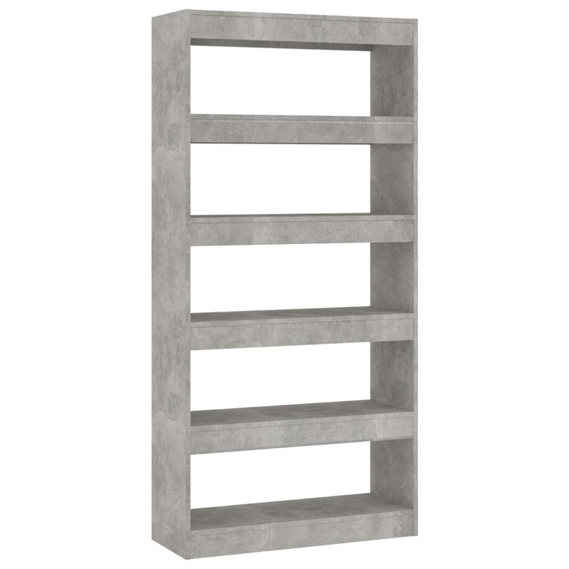Boekenkast/kamerscherm 80x30x166 cm spaanplaat betongrijs MeubelReus