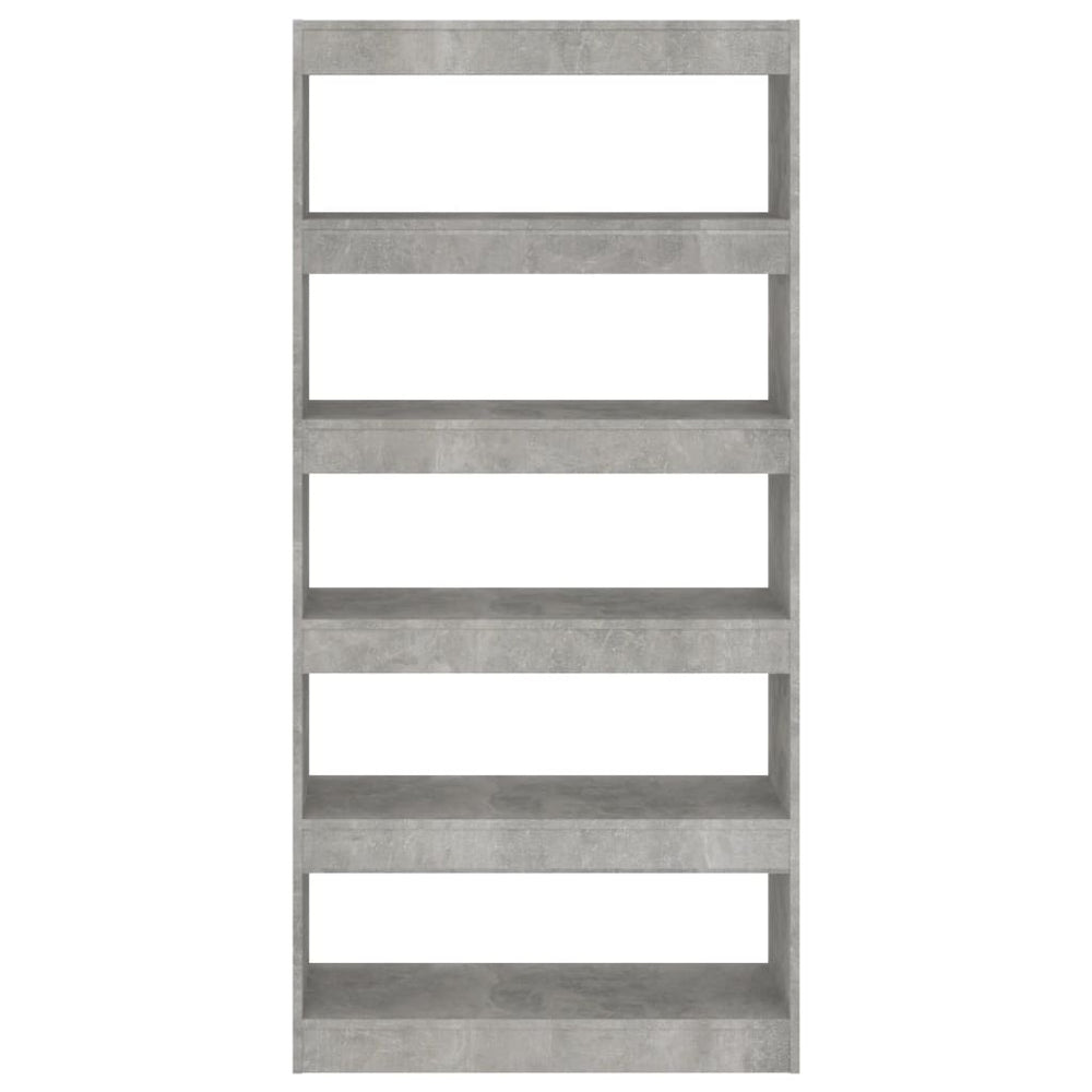Boekenkast/kamerscherm 80x30x166 cm spaanplaat betongrijs MeubelReus
