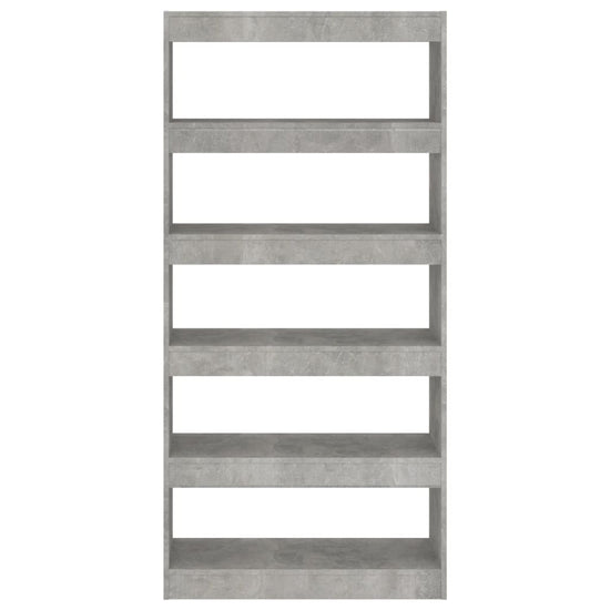 Boekenkast/kamerscherm 80x30x166 cm spaanplaat betongrijs MeubelReus