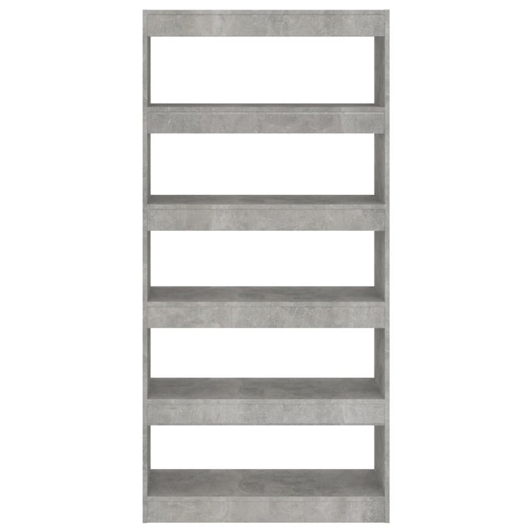 Boekenkast/kamerscherm 80x30x166 cm spaanplaat betongrijs MeubelReus