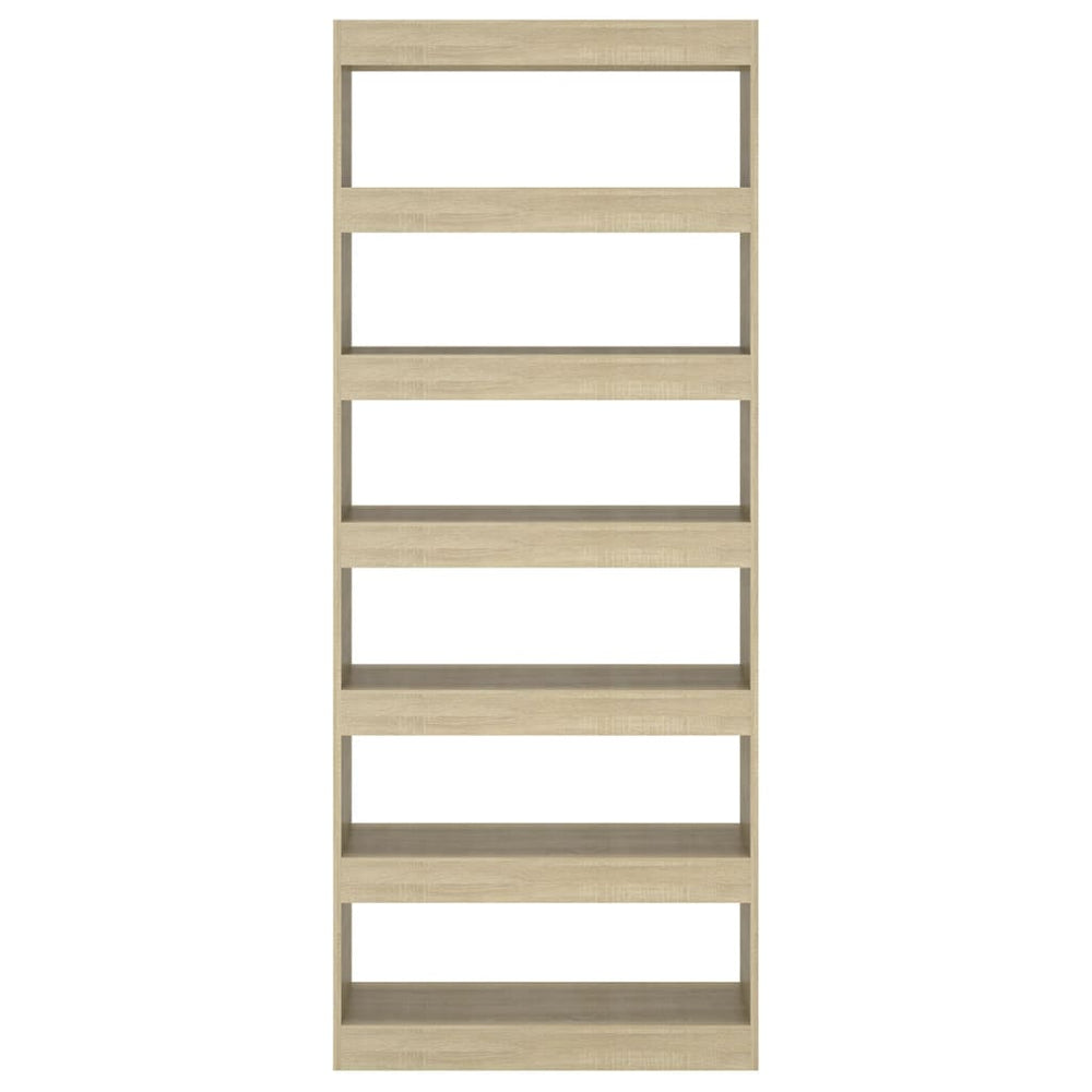 Boekenkast/kamerscherm 80x30x198 cm spaanplaat sonoma eiken MeubelReus