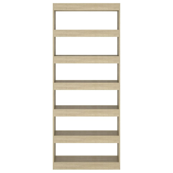 Boekenkast/kamerscherm 80x30x198 cm spaanplaat sonoma eiken MeubelReus
