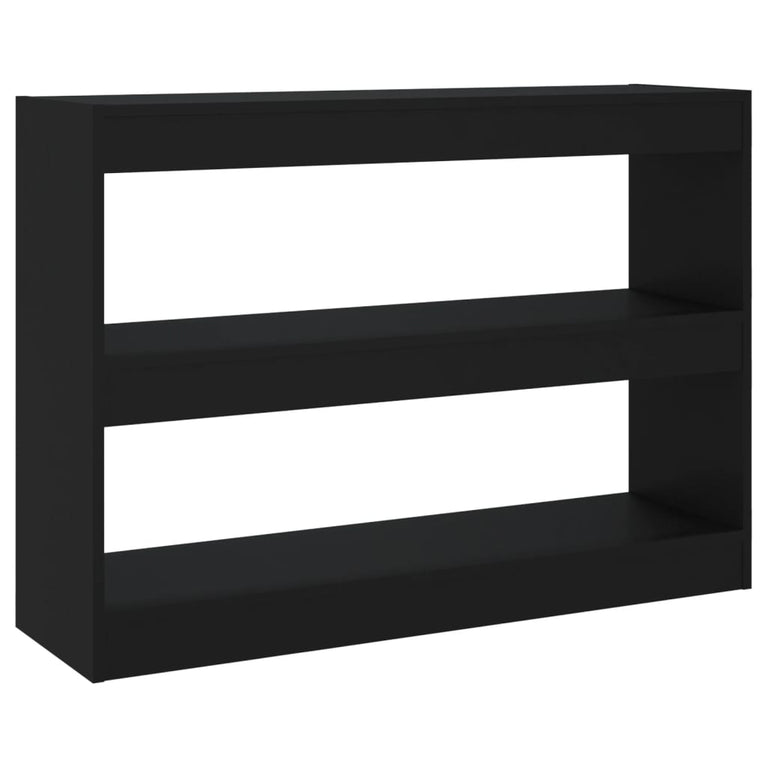 Boekenkast/kamerscherm 100x30x72 cm zwart MeubelReus
