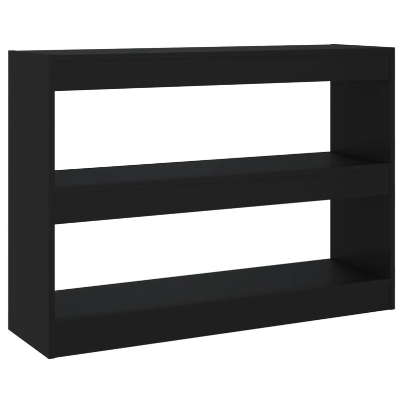 Boekenkast/kamerscherm 100x30x72 cm zwart MeubelReus