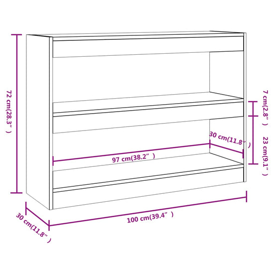 Boekenkast/kamerscherm 100x30x72 cm zwart MeubelReus