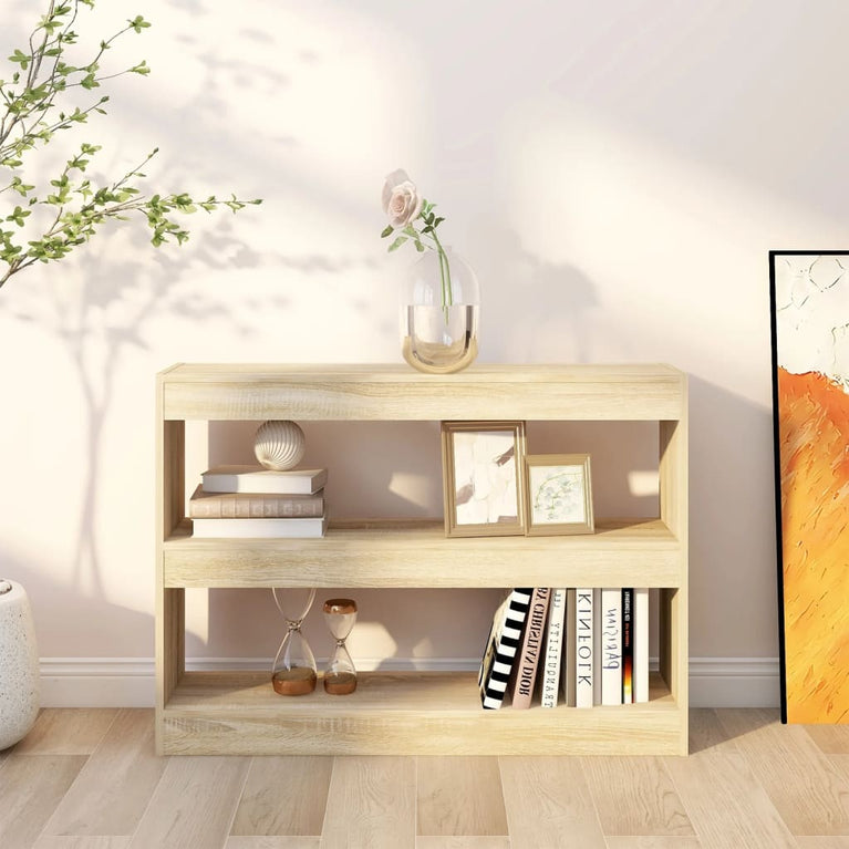 Boekenkast/kamerscherm 100x30x72 cm sonoma eikenkleurig MeubelReus