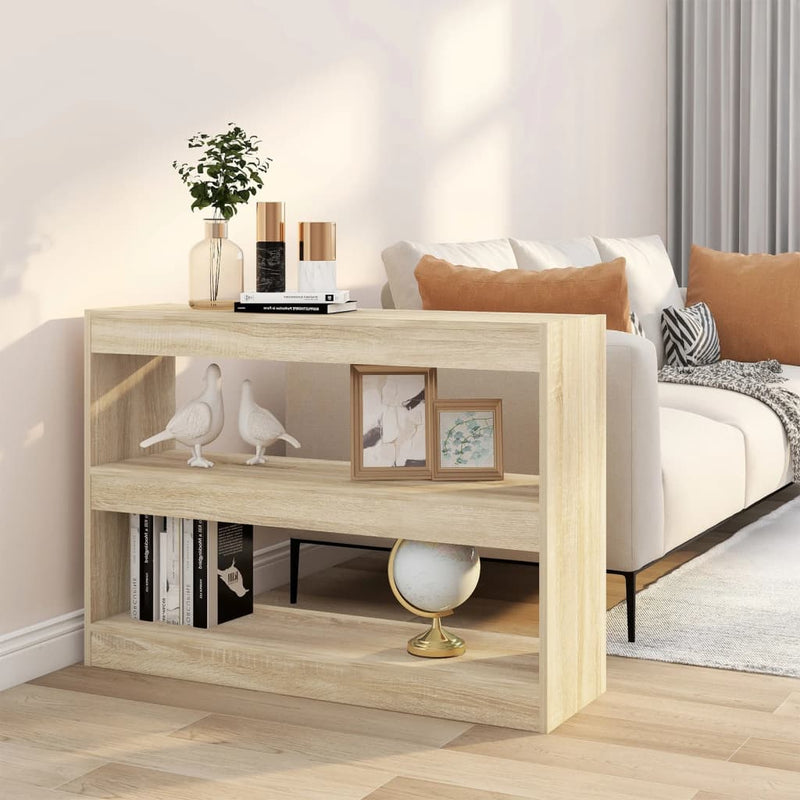 Boekenkast/kamerscherm 100x30x72 cm sonoma eikenkleurig MeubelReus