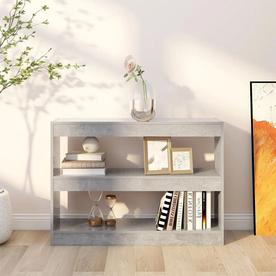 Boekenkast/kamerscherm 100x30x72 cm betongrijs MeubelReus