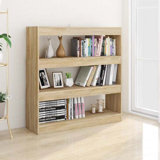 Boekenkast/kamerscherm 100x30x103 cm sonoma eikenkleurig MeubelReus