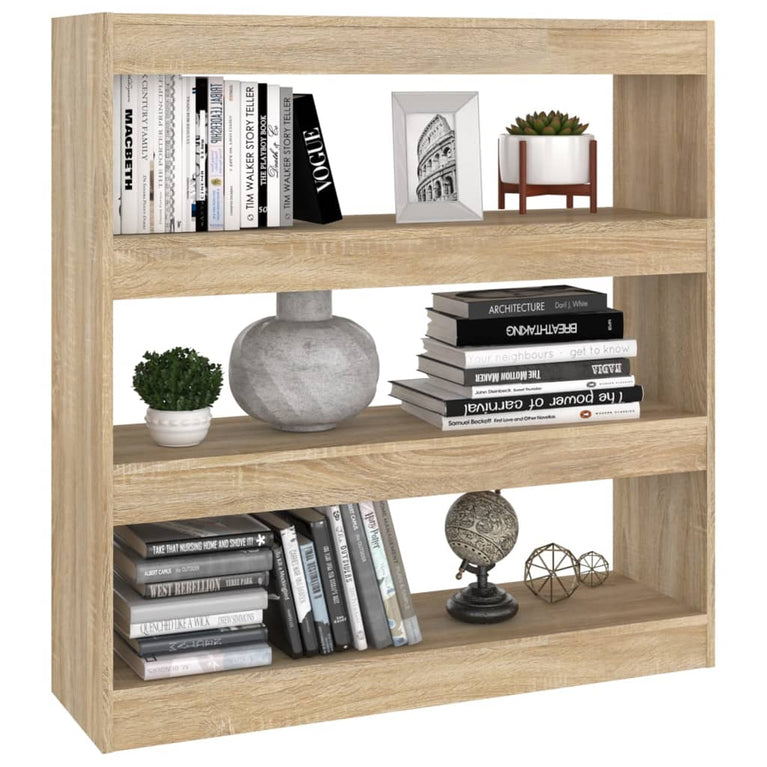 Boekenkast/kamerscherm 100x30x103 cm sonoma eikenkleurig MeubelReus