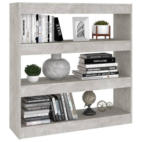 Boekenkast/kamerscherm 100x30x103 cm betongrijs MeubelReus