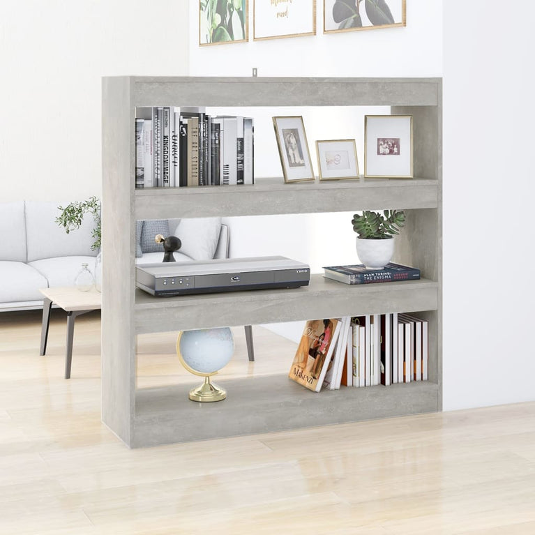 Boekenkast/kamerscherm 100x30x103 cm betongrijs MeubelReus