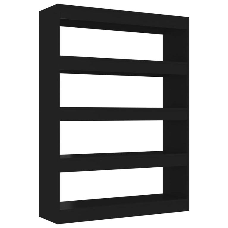 Boekenkast/kamerscherm 100x30x135 cm zwart MeubelReus