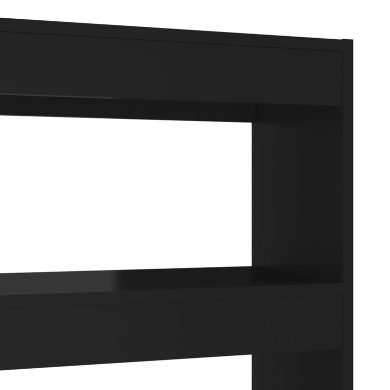 Boekenkast/kamerscherm 100x30x135 cm zwart MeubelReus